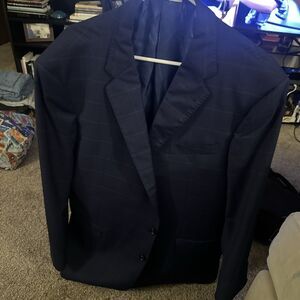 Joseph Abboud Blue Twill Blazer Sport Coat Mens 38R Jacket Two Button